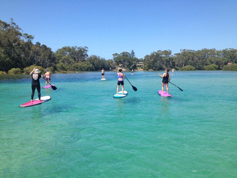 Beautiful blue water of Narrawallee Inlet