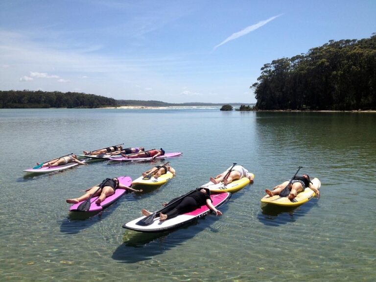 Relaxing at the end of yoga